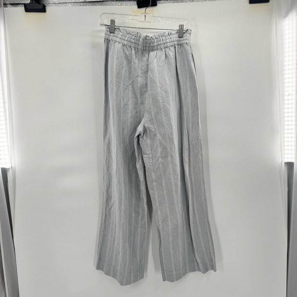Madewell Light Gray Striped Pants wide leg size S - Picture 5 of 9